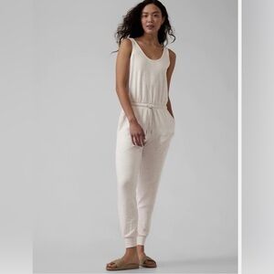 Athleta Balance Jumpsuit in Toasted Brown Heather